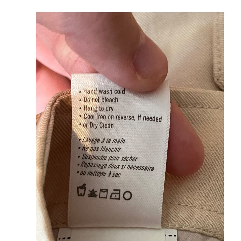 Paige Shorts Neva Belted high rise beige size 12 - Picture 7 of 7
